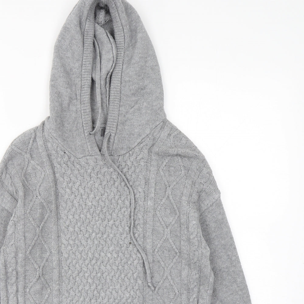 Primark Womens Grey  Viscose Pullover Hoodie Size 6  Pullover