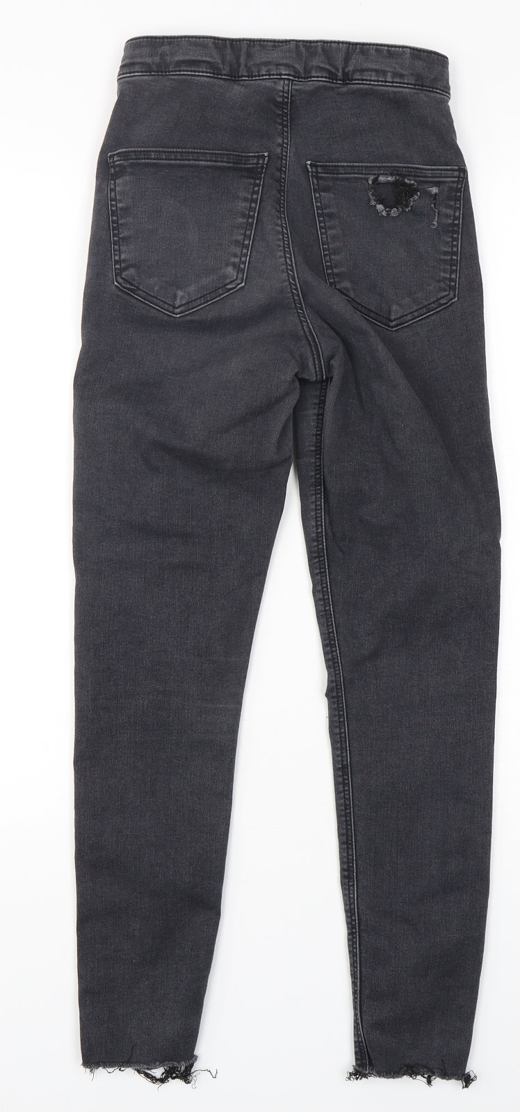 Topshop Womens Black  Cotton Skinny Jeans Size 26 in L30 in Regular