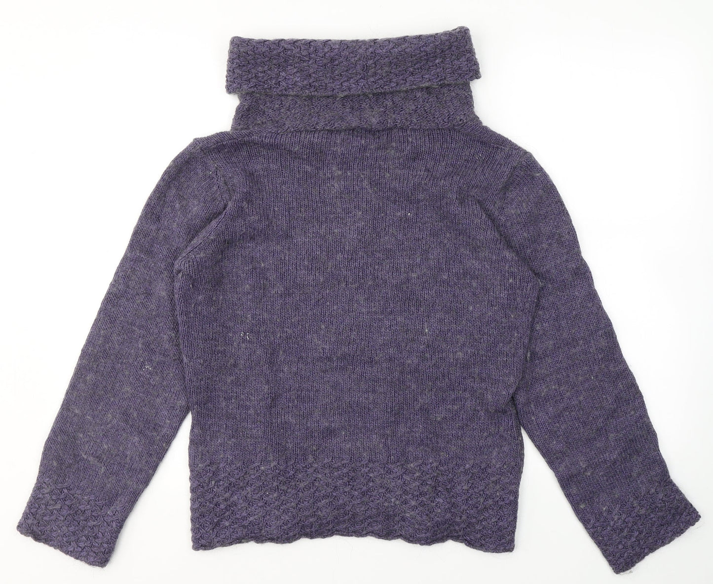 Savida Womens Purple Roll Neck  Acrylic Pullover Jumper Size 16