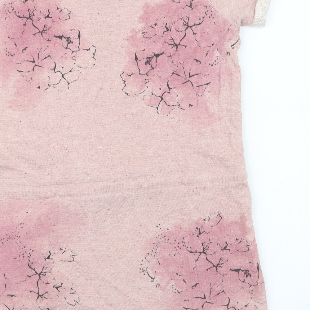NEXT Girls Pink Floral Cotton Pullover Sweatshirt Size 10 Years  Pullover