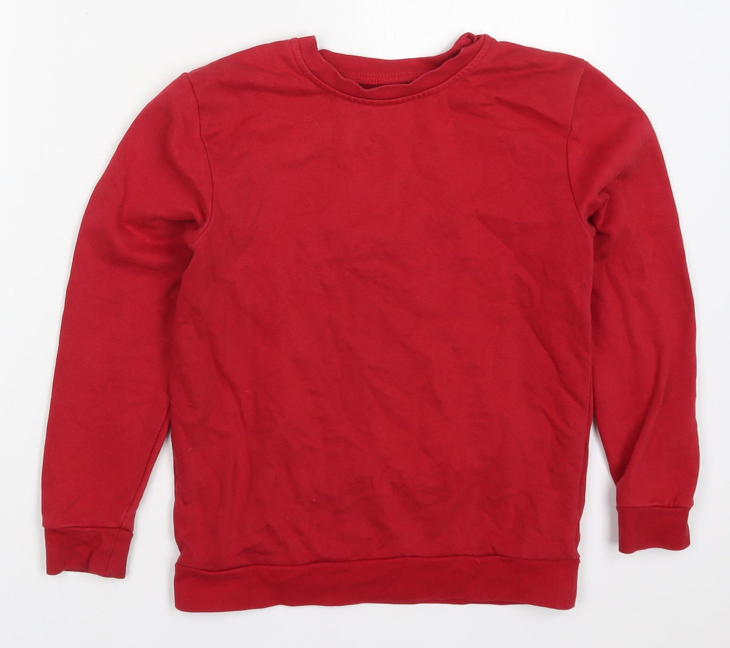 George Boys Red  Cotton Pullover Sweatshirt Size 9-10 Years  Pullover
