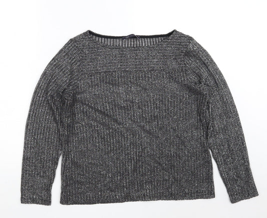 Marks and Spencer Womens Black  Polyester Pullover Sweatshirt Size 14