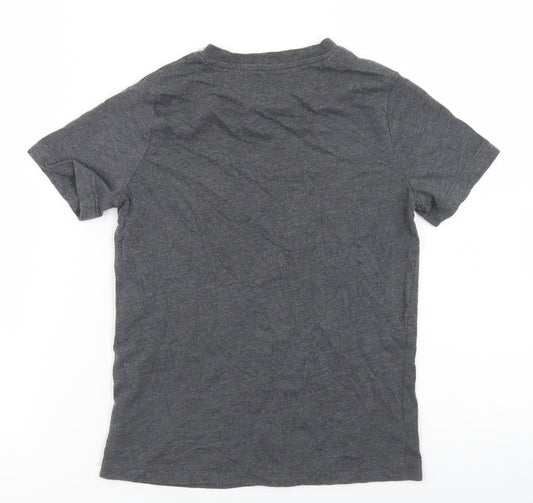 F&F Boys Grey  Cotton Basic T-Shirt Size 8-9 Years Crew Neck  - Chillin'