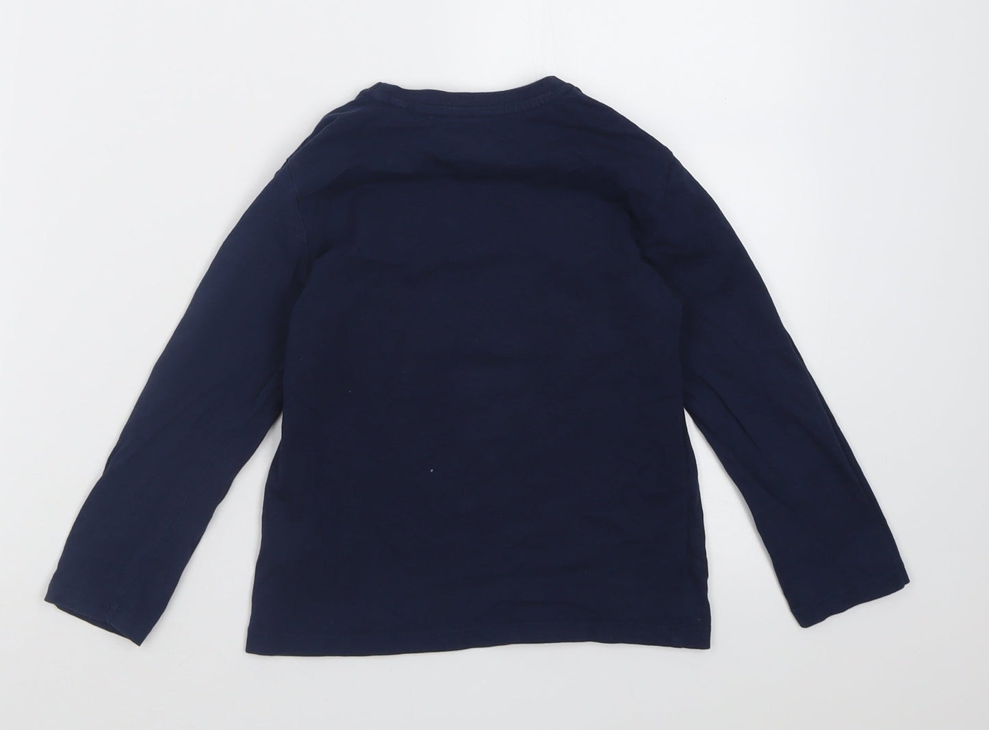 Primark Boys Blue  Cotton Basic Casual Size 4-5 Years Crew Neck Pullover - Monster Skate