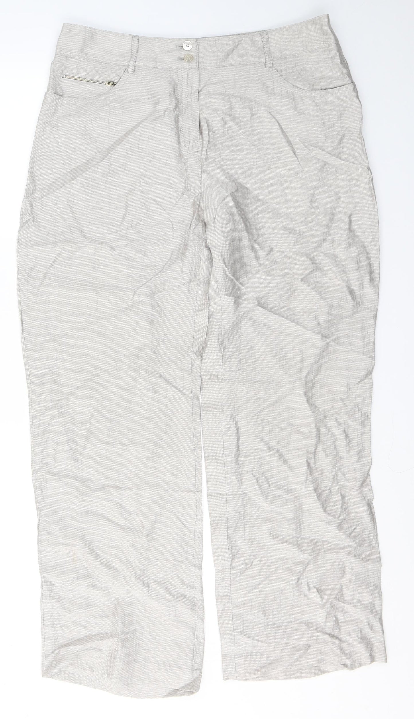 Gelco Womens Beige  Polyester Trousers  Size 18 L30 in Regular