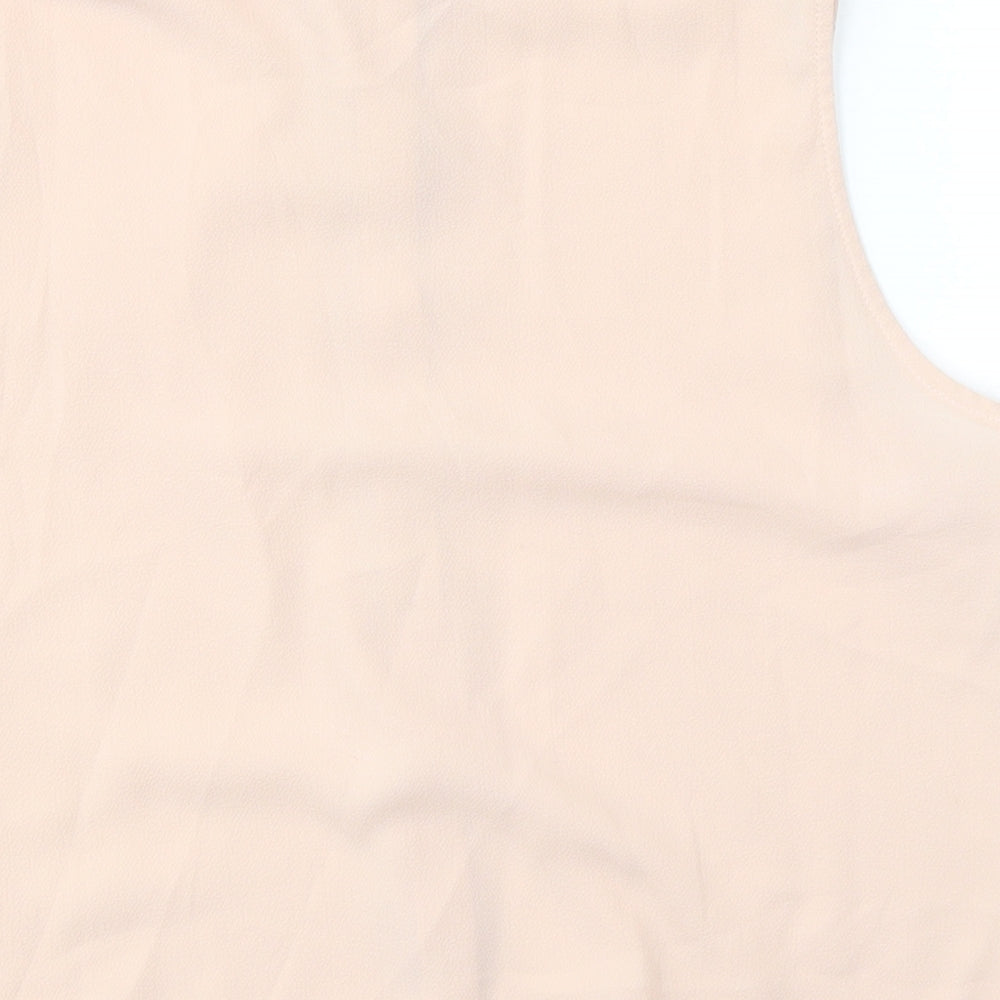 New Look Girls Pink  Polyester Camisole Button-Up Size 15 Years Collared Button