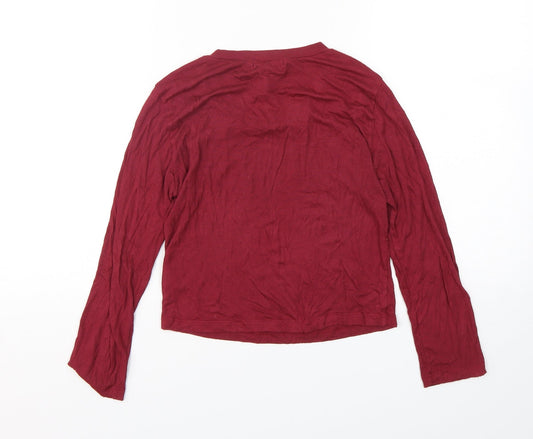 Forever 21  Womens Red  Modal Basic T-Shirt Size S Round Neck