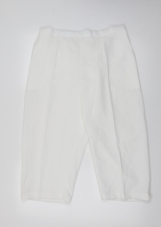 Preworn Womens White  Polyester Trousers  Size 20 L20 in Regular