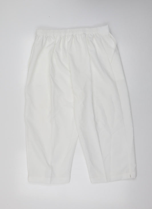 Preworn Womens White  Polyester Trousers  Size 20 L20 in Regular