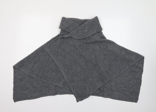 Marks and Spencer Womens Grey Roll Neck  Acrylic Cardigan Jumper One Size