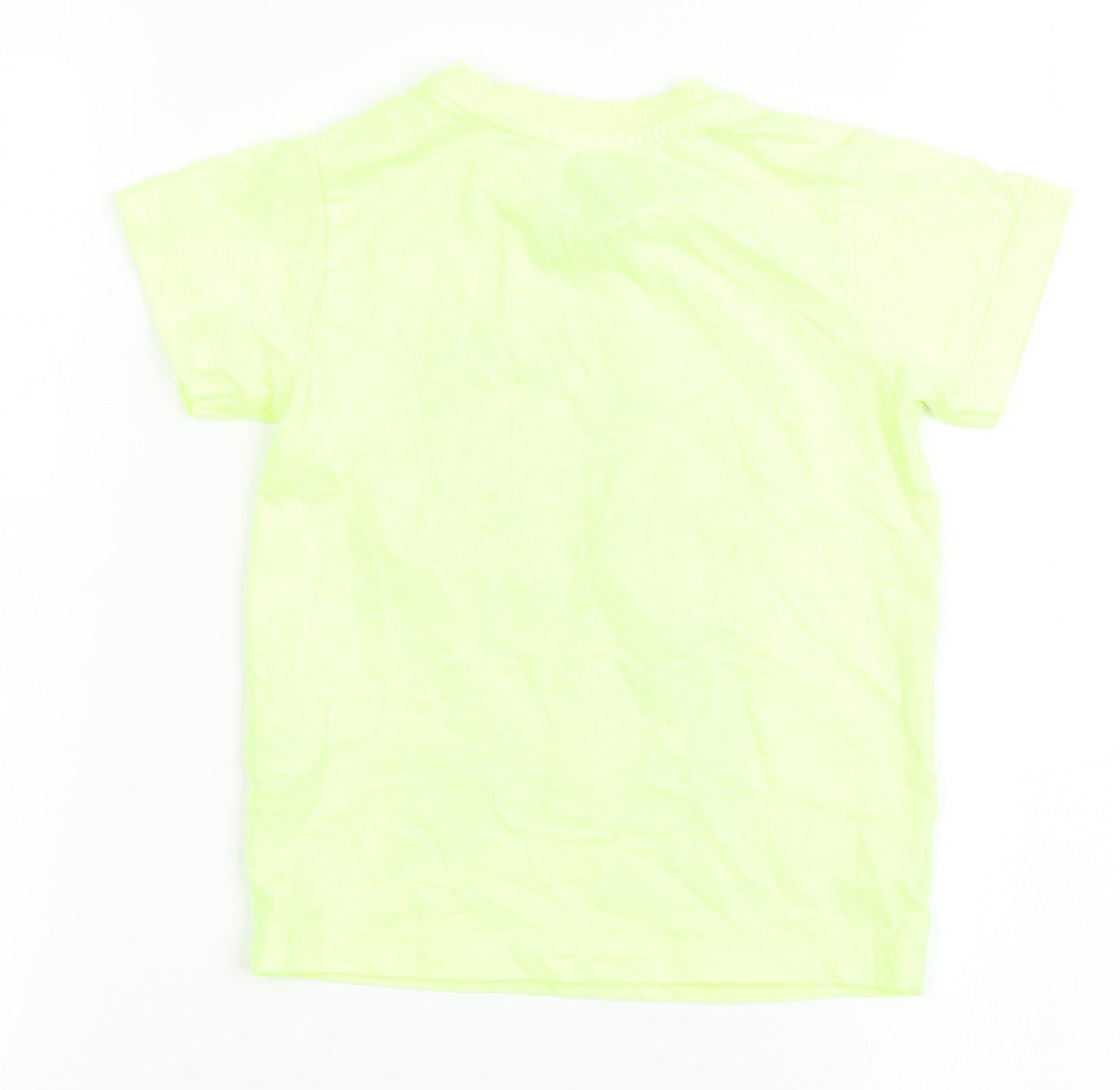 Matalan Boys Yellow  Cotton Basic T-Shirt Size 4 Years Round Neck Pullover - Gaming
