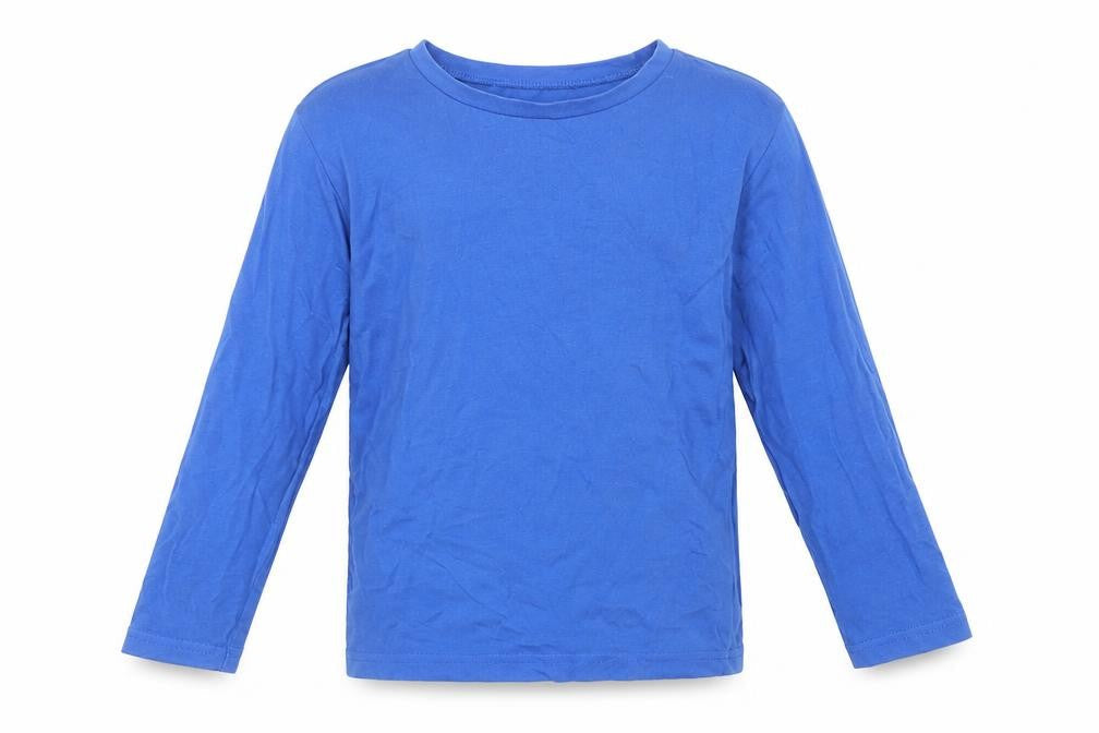 Dunnes Boys Blue  Cotton Basic T-Shirt Size 5 Years Crew Neck Pullover