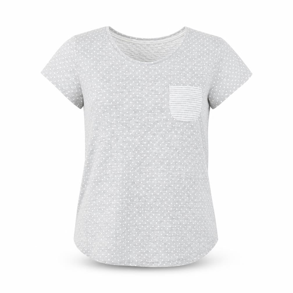Matalan Womens Grey Polka Dot Polyester Top Pyjama Top Size S