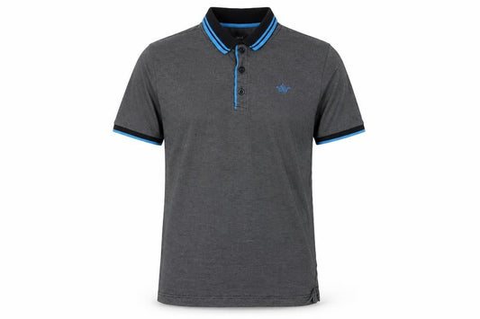 Urban Spirit Mens Grey Striped Cotton  Polo Size S Collared Button