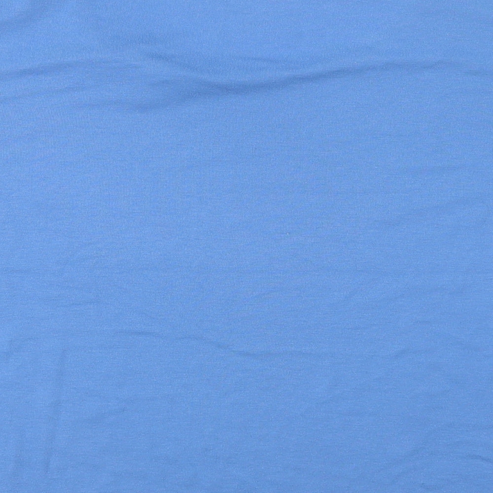 Being Casual Womens Blue  Polyester Basic T-Shirt Size 20 Scoop Neck