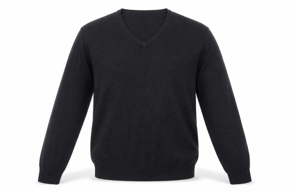 Marks and Spencer Mens Grey V-Neck  Acrylic Pullover Jumper Size L