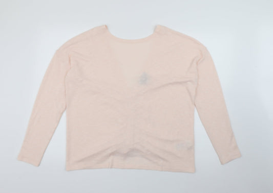 New Look Womens Pink Scoop Neck  Polyester Pullover Jumper Size M