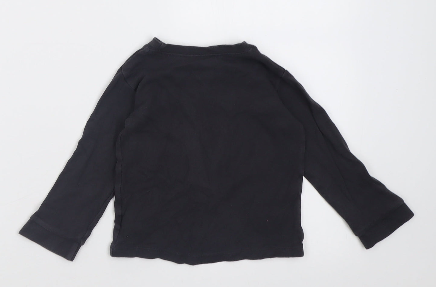 George Boys Grey  Cotton Basic Casual Size 12-18 Months Crew Neck Pullover - little trooper