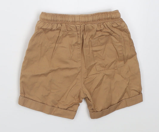 George Boys Brown  Cotton Chino Shorts Size 2 Years  Regular Tie