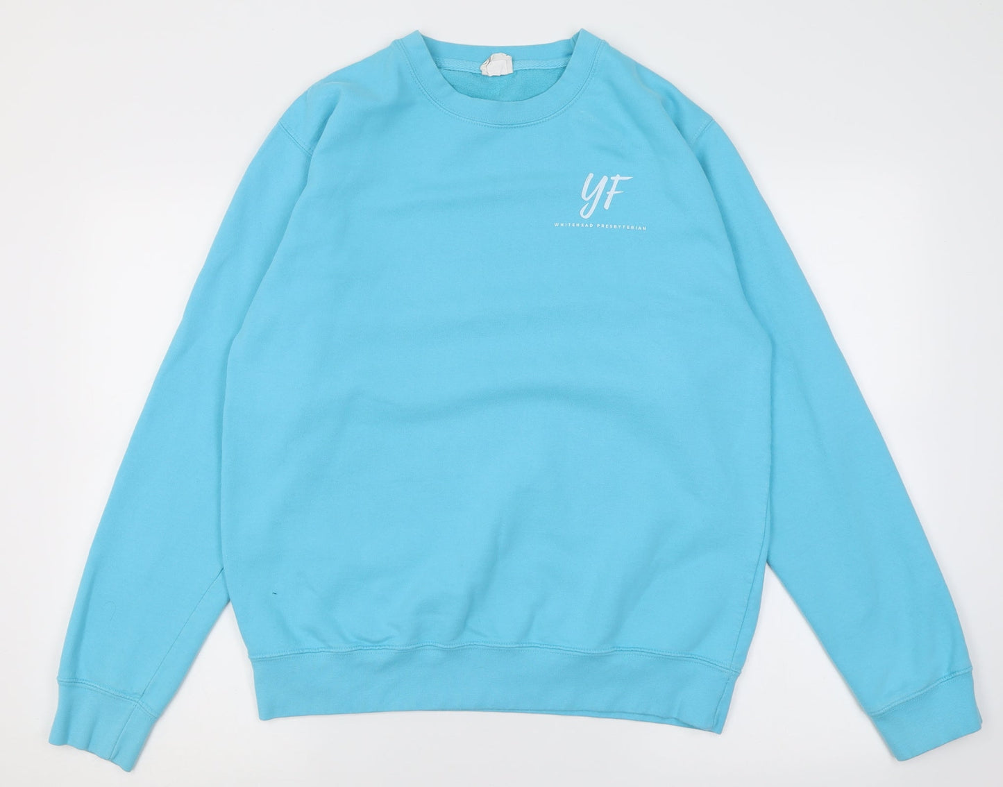 Awdis Womens Blue  Cotton Pullover Sweatshirt Size M  Pullover - whitehead presbyterian
