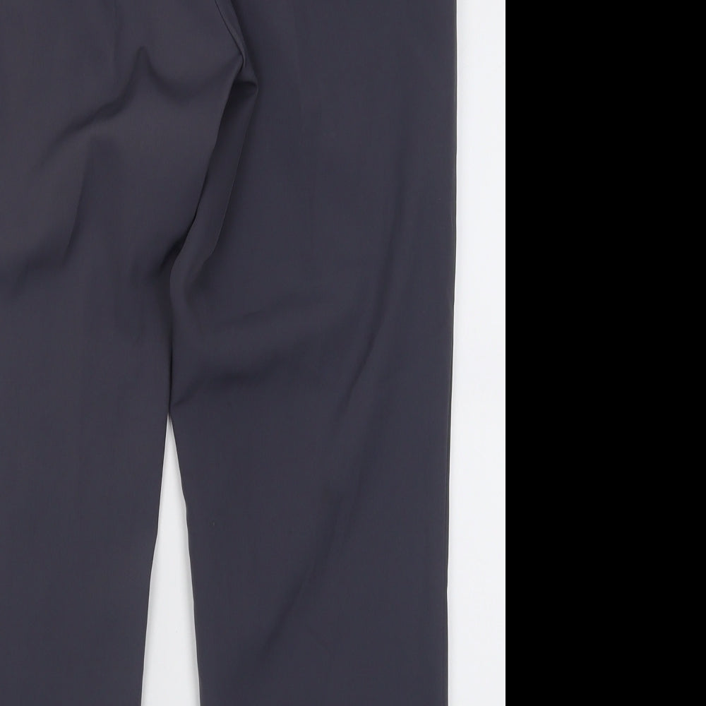 New Look Womens Grey  Polyester Trousers  Size 12 L28 in Regular Button