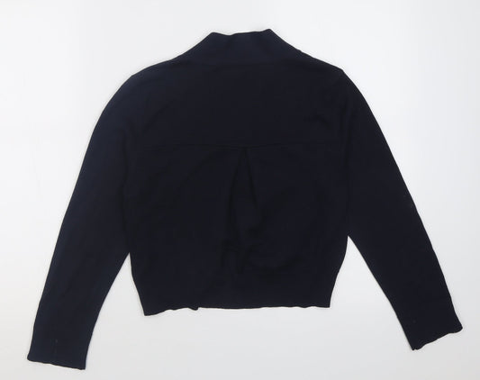 Wallis Womens Blue V-Neck  Acrylic Cardigan Jumper Size S