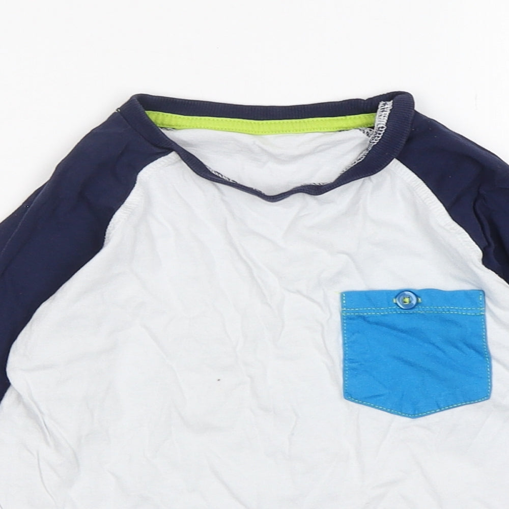 Dunnes Stores Boys Multicoloured  Cotton Basic T-Shirt Size 6 Years Round Neck Pullover