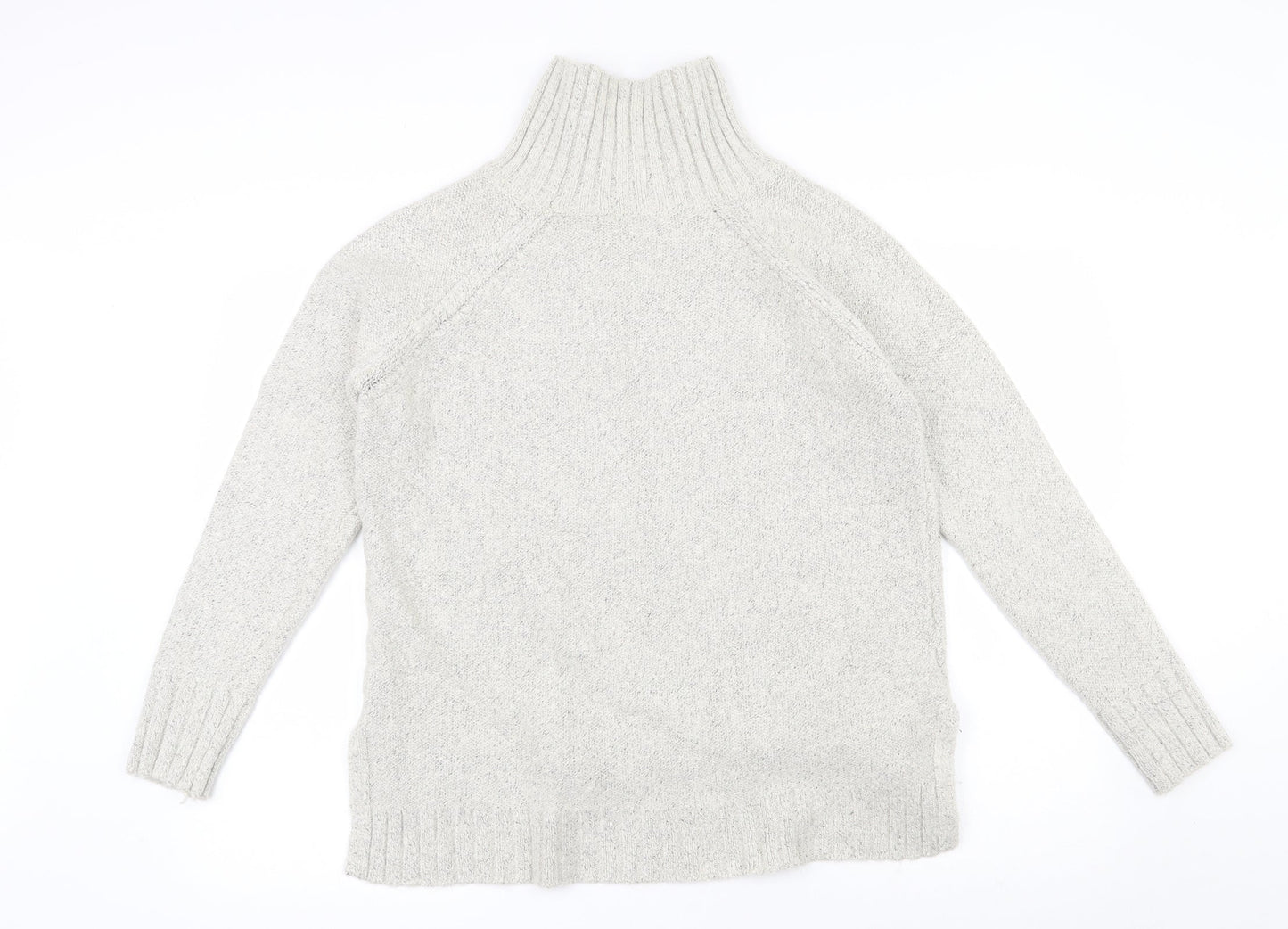 H&M Womens Beige Roll Neck  Polyester Pullover Jumper Size XS