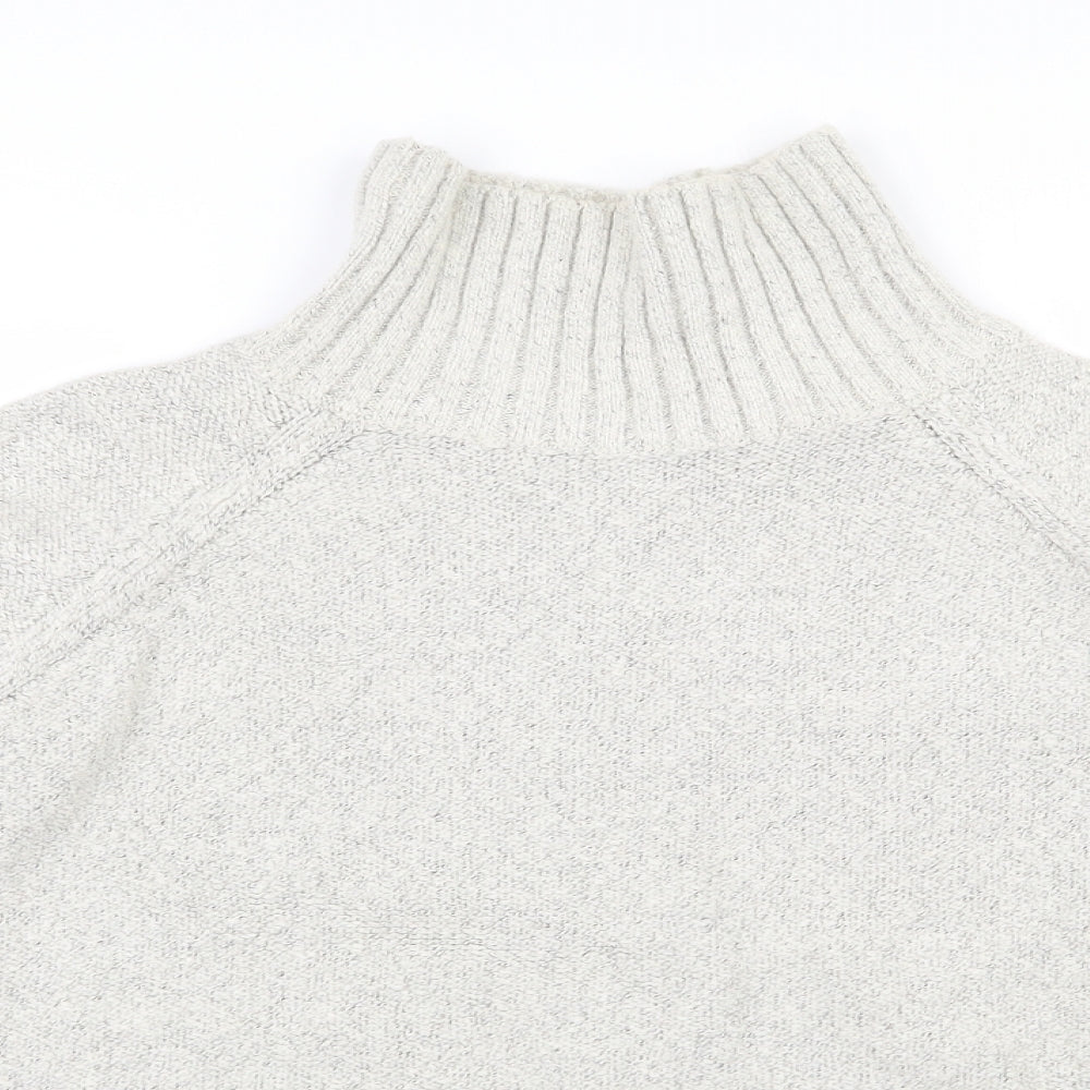 H&M Womens Beige Roll Neck  Polyester Pullover Jumper Size XS
