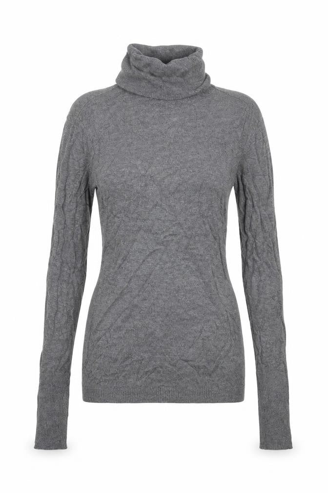 H&M Womens Grey Roll Neck  Viscose Pullover Jumper Size XS