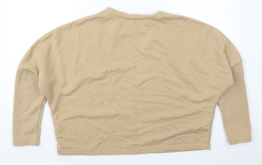 New Look Womens Beige  Polyester Pullover Sweatshirt Size 14  Pullover