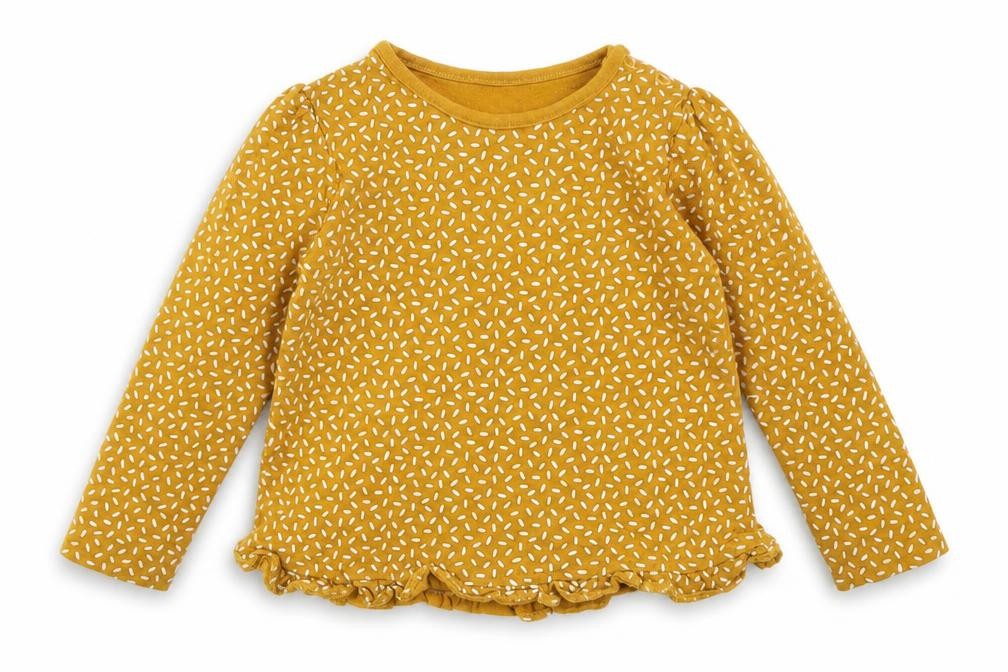 TU Girls Yellow Polka Dot Cotton Basic Casual Size 12-18 Months Crew Neck Pullover