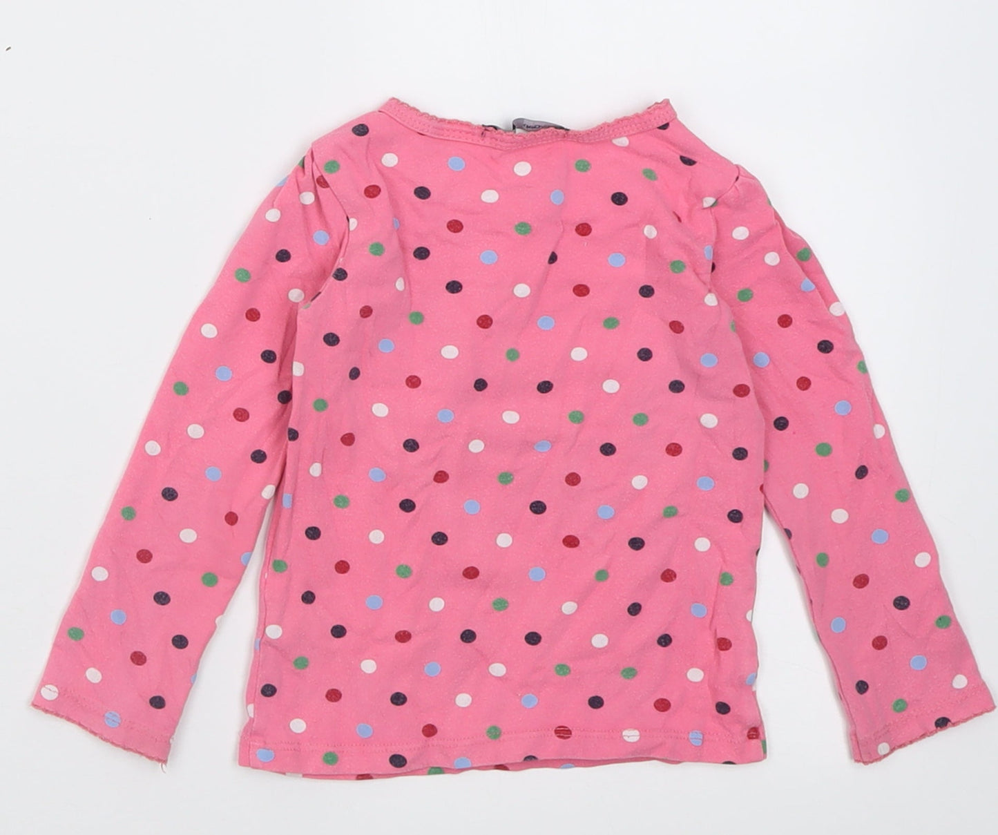 Gap Girls Multicoloured Polka Dot Cotton Basic Casual Size 2 Years Crew Neck Pullover