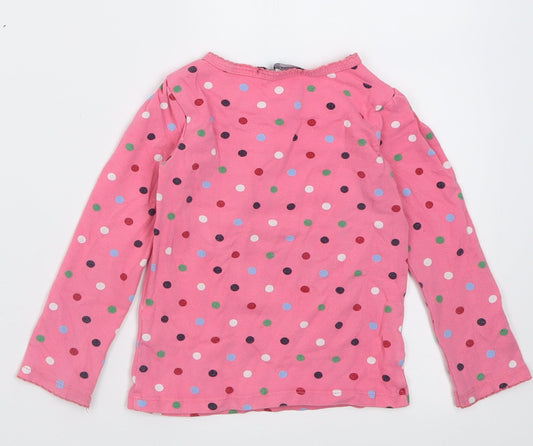 Gap Girls Multicoloured Polka Dot Cotton Basic Casual Size 2 Years Crew Neck Pullover