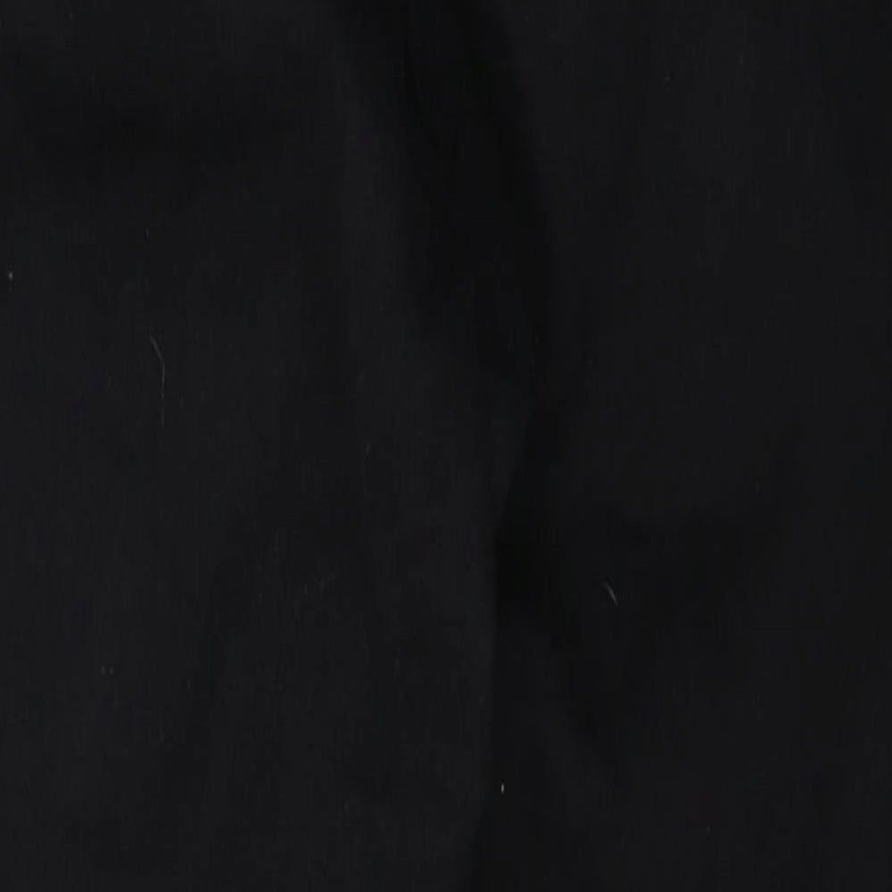 Denim & Co. Womens Black  Cotton Skinny Jeans Size 14 L27 in Regular Button