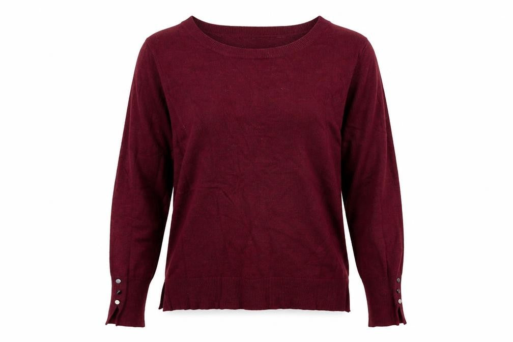 Dunnes Womens Purple Boat Neck  Viscose Pullover Jumper Size S