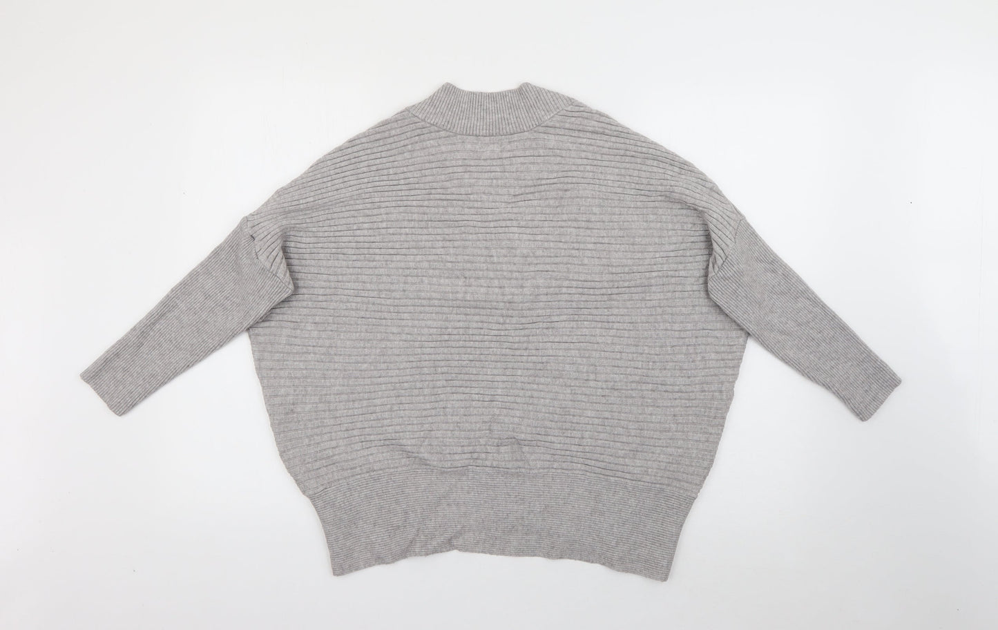 River Island Womens Grey V-Neck  Viscose Pullover Jumper Size M