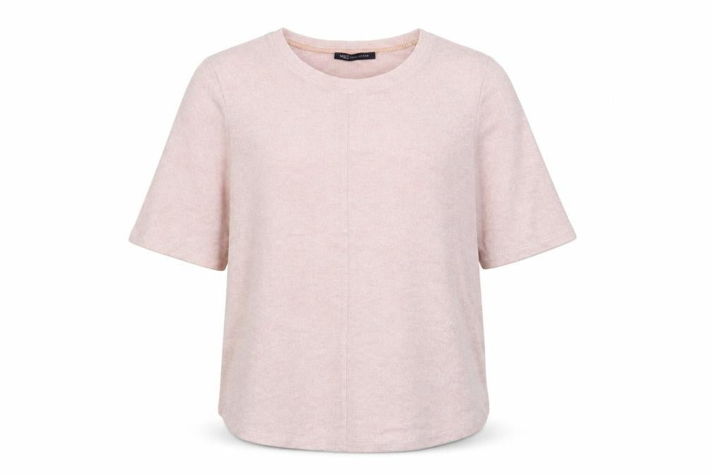 Marks and Spencer Womens Pink Crew Neck  Viscose Pullover Jumper Size 12