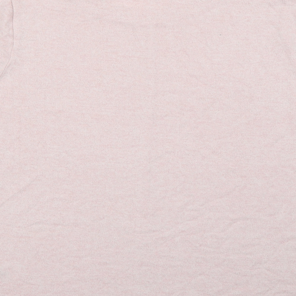 Marks and Spencer Womens Pink Crew Neck  Viscose Pullover Jumper Size 12