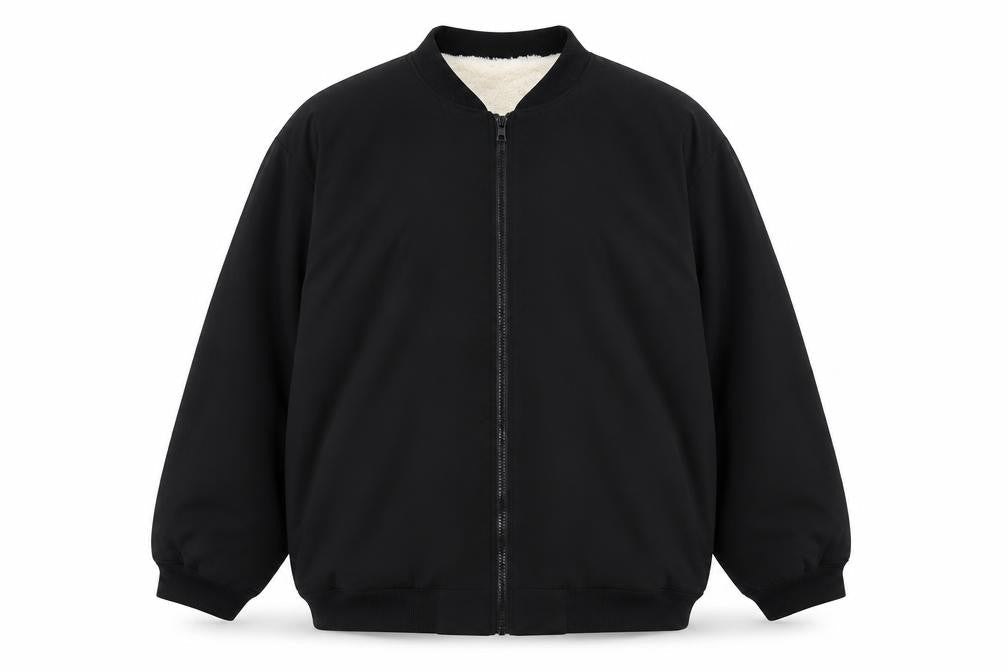 Emery Rose Womens Black   Windbreaker Jacket Size 2XL  Zip - Fluffy Lining