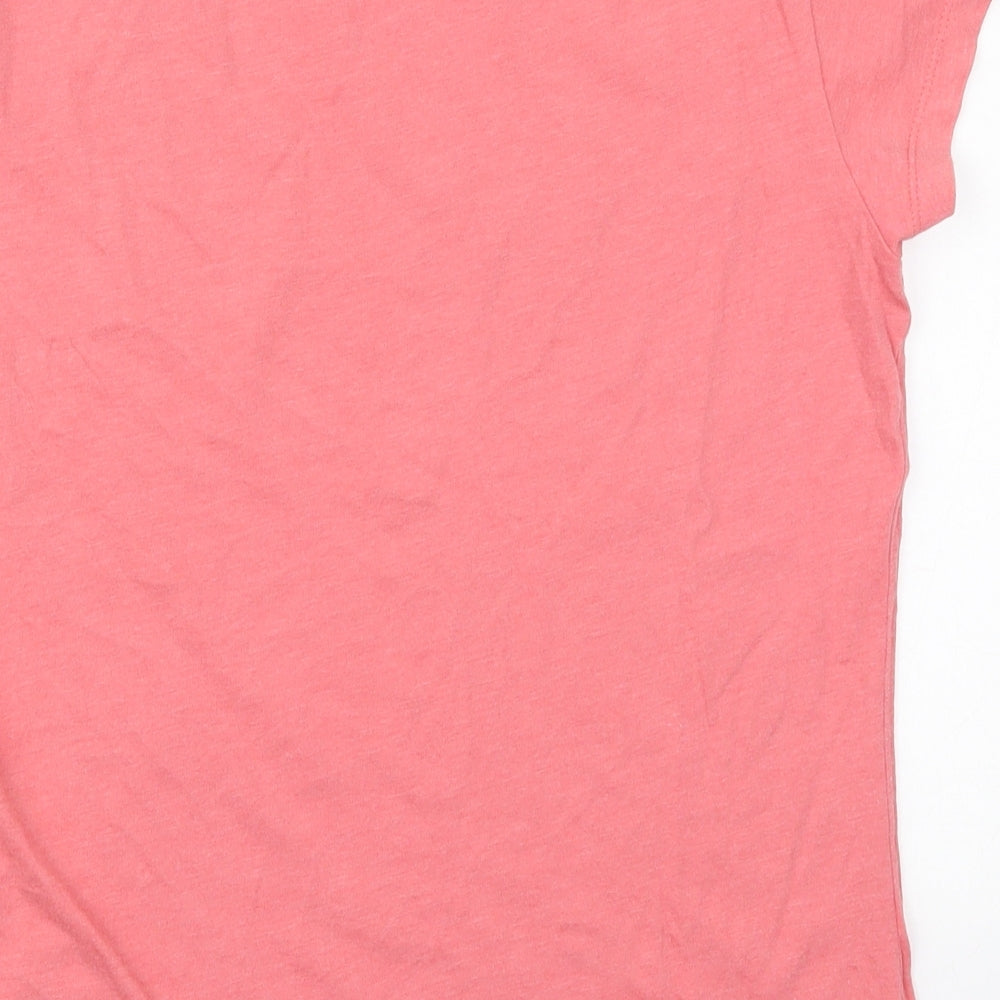Dunnes Womens Pink  Cotton Basic T-Shirt Size 8 Crew Neck