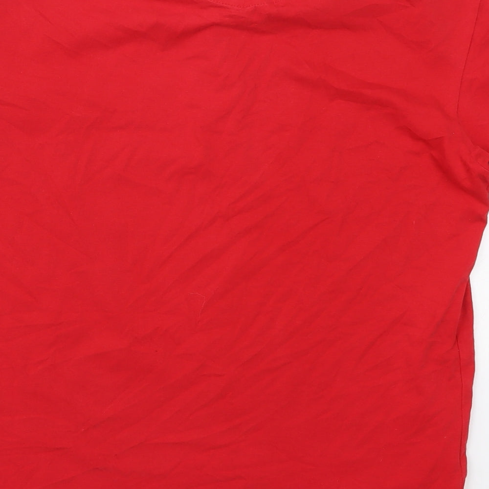 Ottomoda Mens Red  Cotton  Polo Size L Collared Pullover