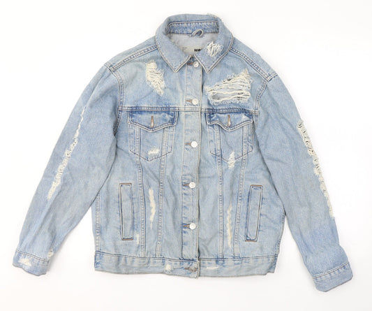 Topshop Womens Blue   Jacket  Size 8  Button