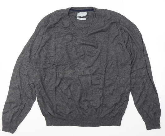 Marks and Spencer Mens Grey  Cotton Pullover Sweatshirt Size L