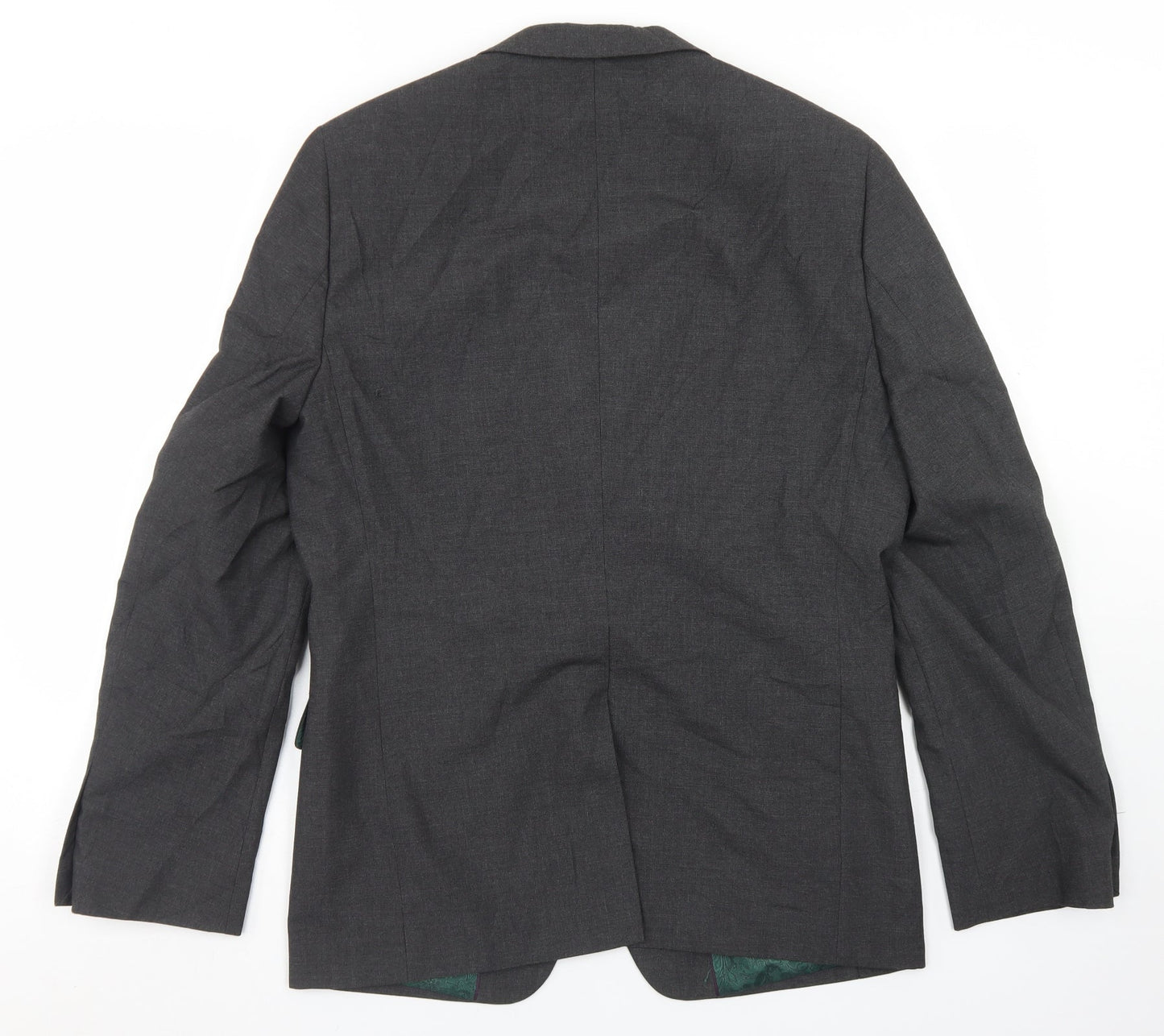 NEXT Mens Grey  Polyester Jacket Blazer Size 38   - Tailored Fit