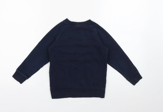 NEXT Boys Blue  Cotton Pullover Sweatshirt Size 4 Years   - School