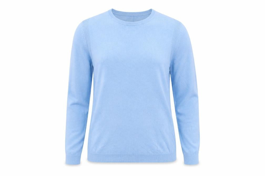 Marks and Spencer Womens Blue Crew Neck  Acrylic Pullover Jumper Size 14