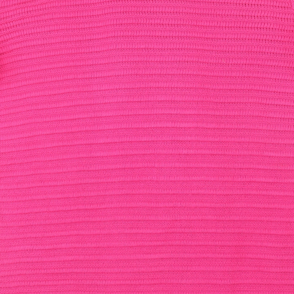 Gerard Womens Pink Crew Neck  Acrylic Cardigan Jumper Size L
