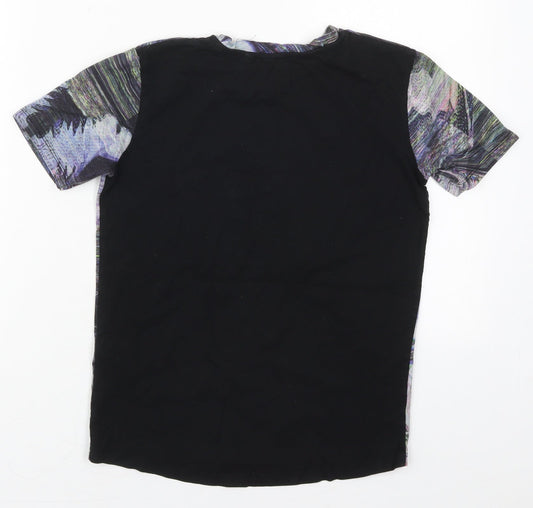 River Island Boys Purple  Cotton Basic T-Shirt Size 5-6 Years Crew Neck Pullover - Future