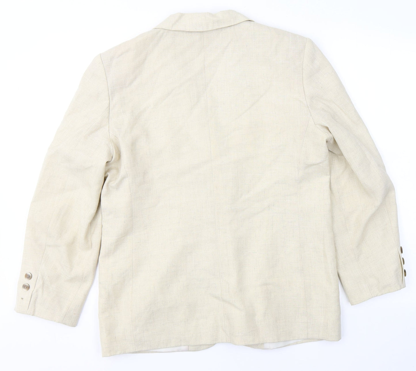 Anne Brooks Womens Beige   Jacket Blazer Size 14  Button
